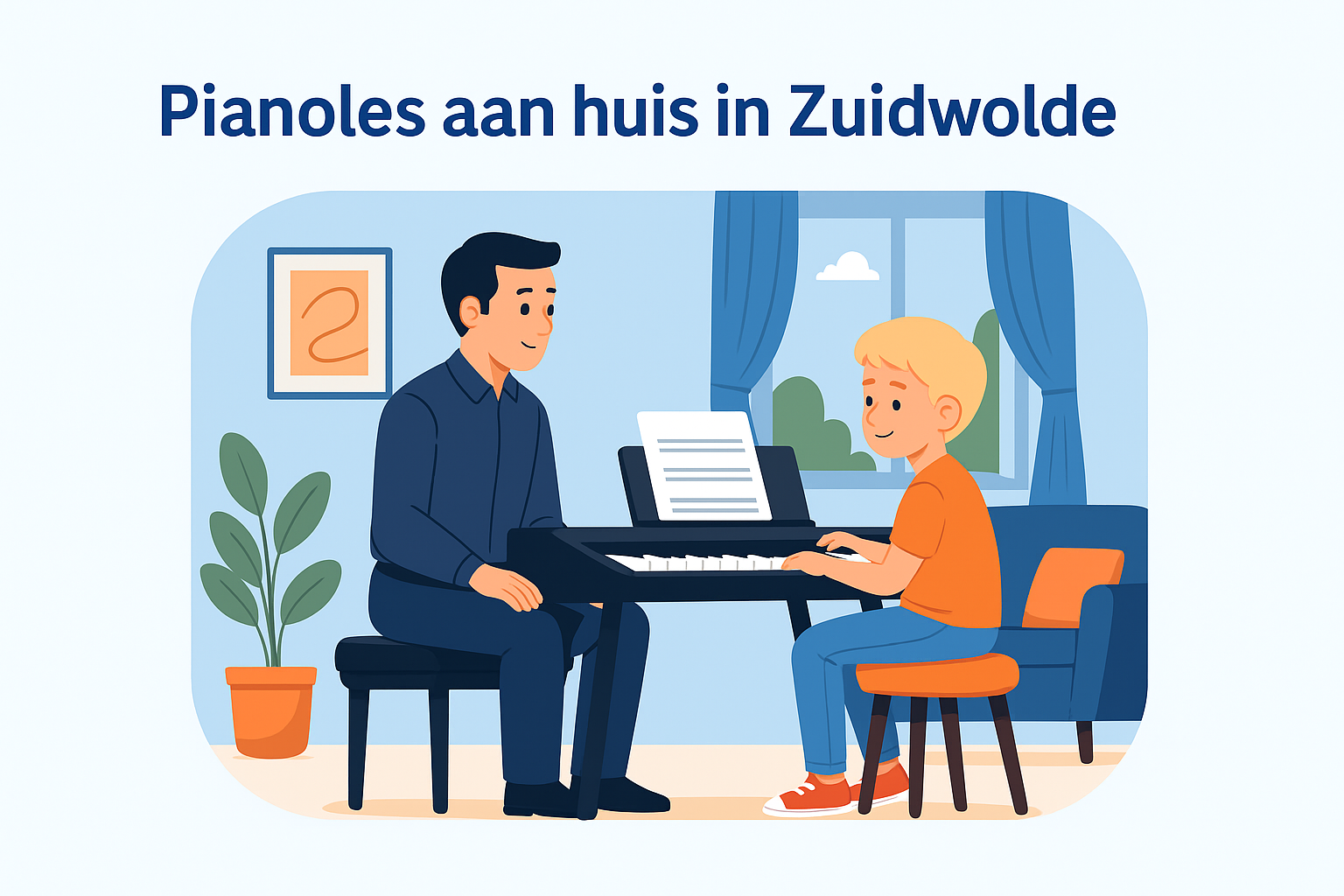 Pianoles aan huis in Zuidwolde