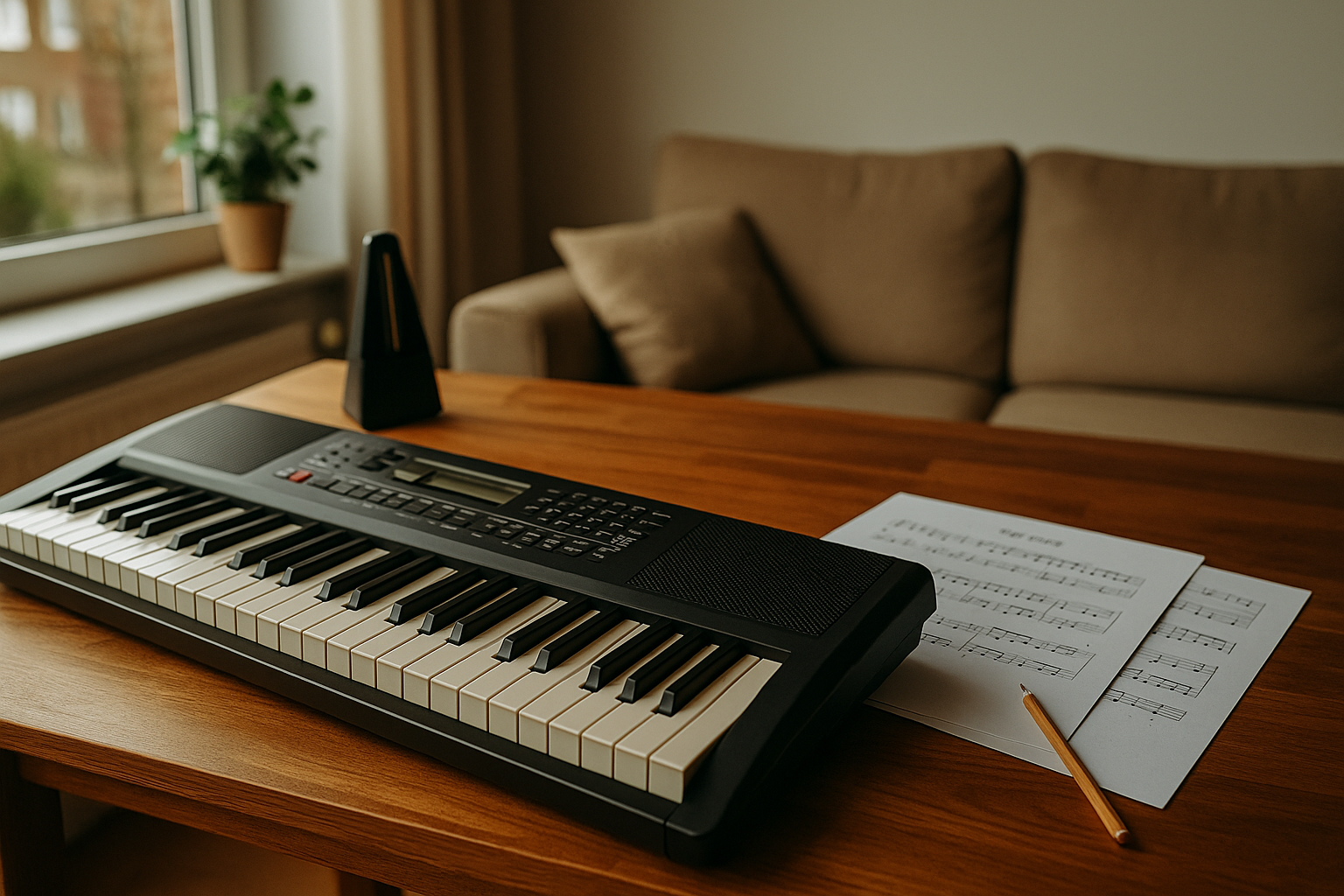 popliedjes keyboardles Hoogeveen keyboard bladmuziek huiskamer