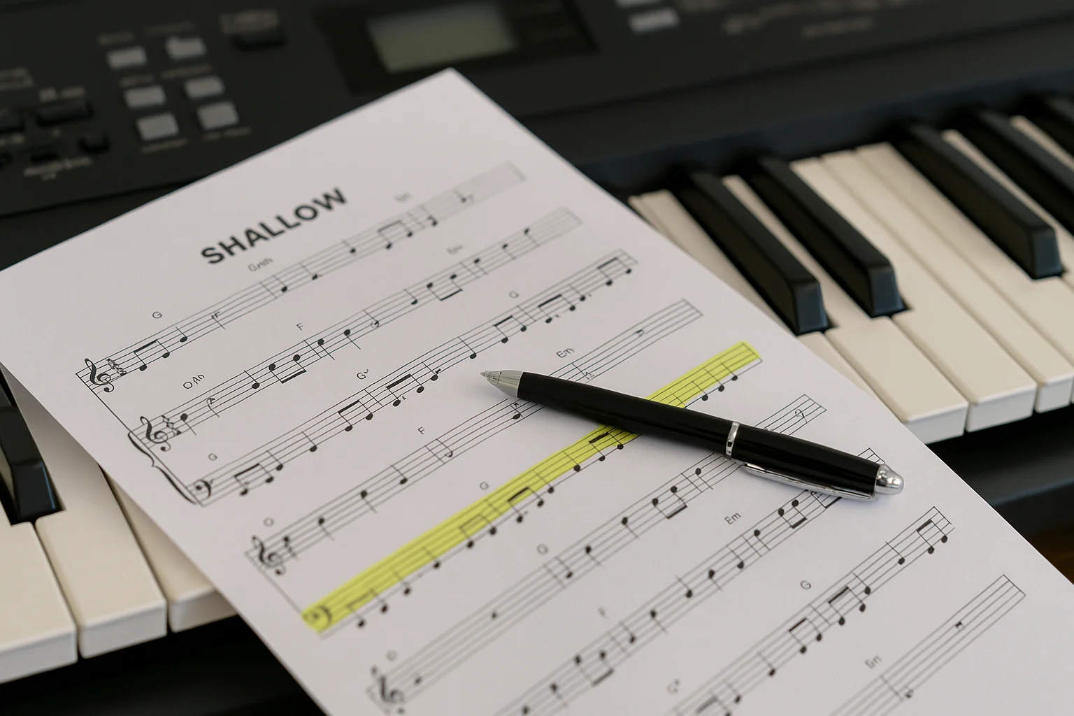 keyboardles Hoogeveen popliedjes keyboard bladmuziek