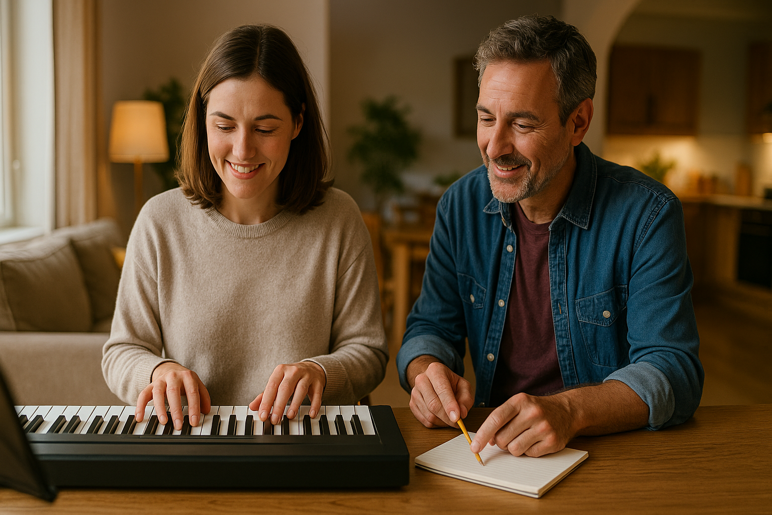keyboardles hoogeveen aan huis leraar en leerling keyboardles thuis